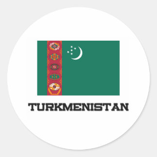 Turkmenistan Flag Classic Round Sticker