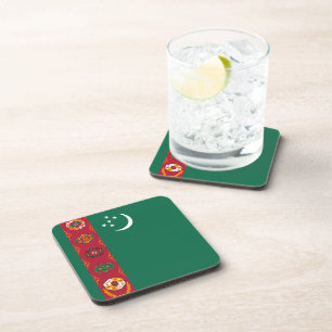 Turkmenistan Flag Coaster