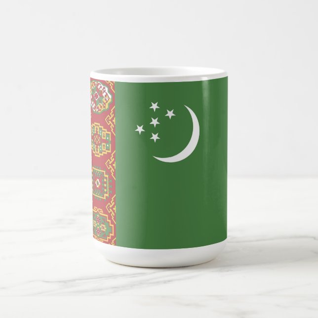 Turkmenistan flag coffee mug (Center)