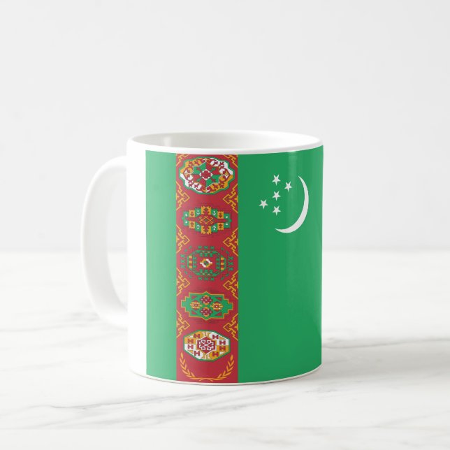 Turkmenistan Flag Coffee Mug (Front Left)