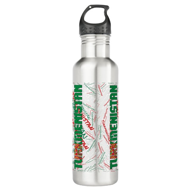 Turkmenistan Flag Gorgeous Patriotic 710 Ml Water Bottle (Front)