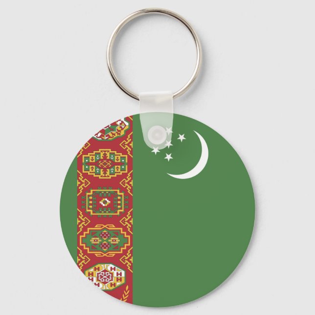Turkmenistan flag key ring (Front)