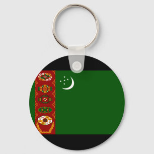 Turkmenistan Flag Key Ring