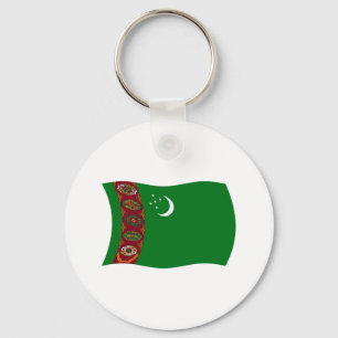 Turkmenistan Flag Keychain