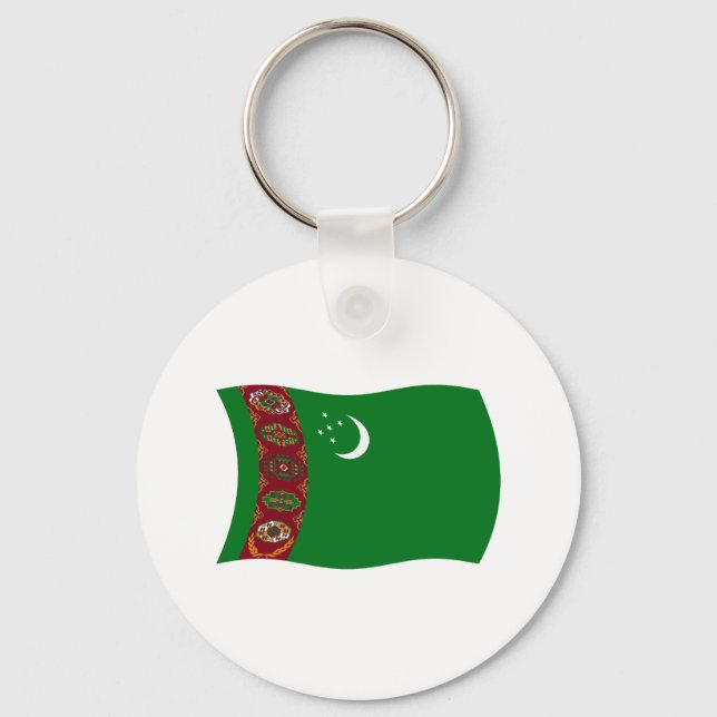 Turkmenistan Flag Keychain (Front)
