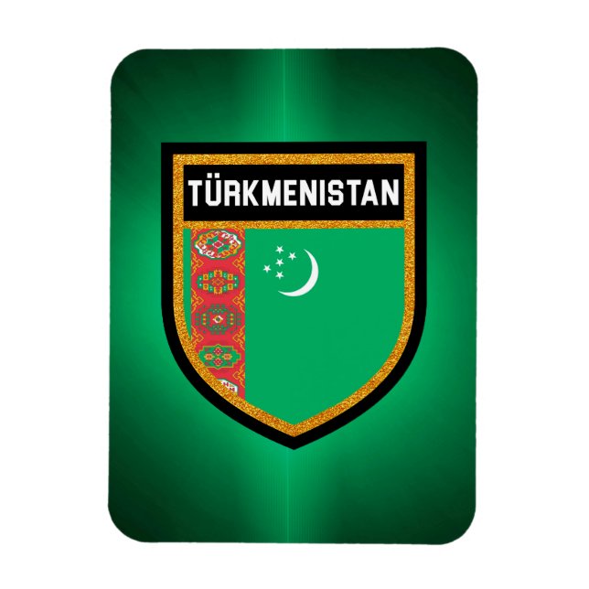 Turkmenistan Flag Magnet (Vertical)