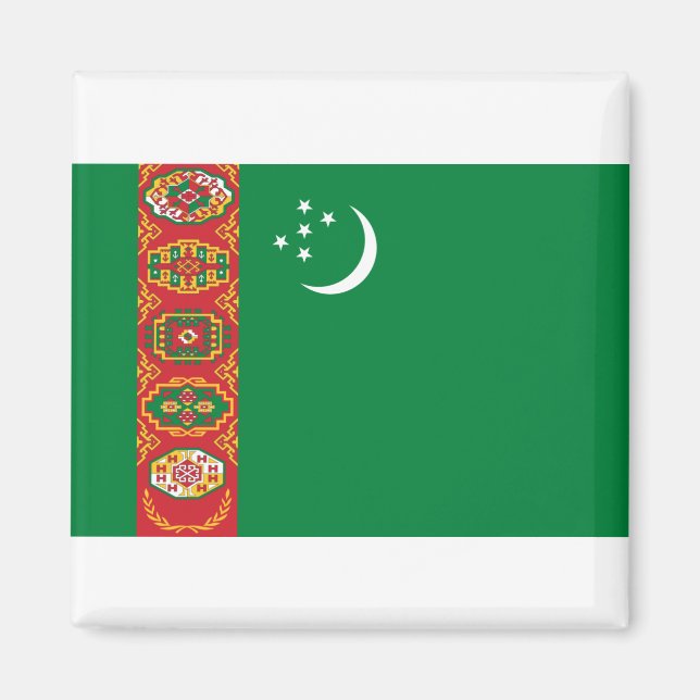 Turkmenistan Flag Magnet (Front)