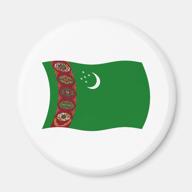 Turkmenistan Flag Magnet (Front)