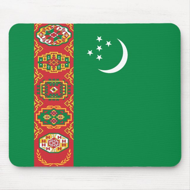 Turkmenistan Flag Mouse Mat (Front)