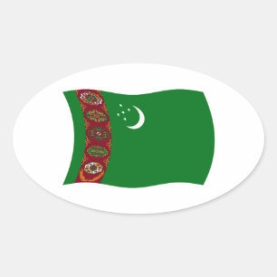 Turkmenistan Flag Sticker