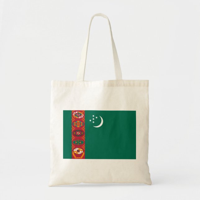 Turkmenistan Flag Tote Bag (Front)