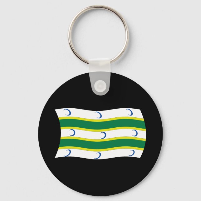 Turkmens Flag Keychain (Front)