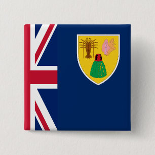 Turks and Caicos 15 Cm Square Badge