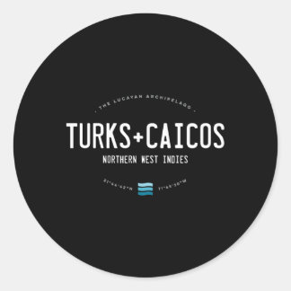 Turks And Caicos Beach Waves Classic Round Sticker