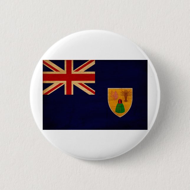 Turks and Caicos Flag Buttons (Front)