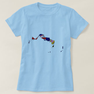 Turks And Caicos flag map T-Shirt