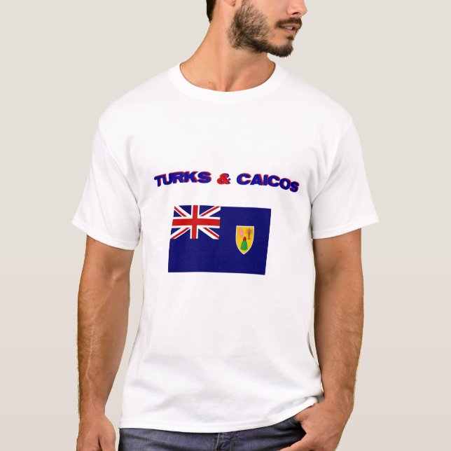 Turks and Caicos Flag T-Shirt (Front)