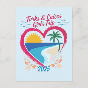 Turks and Caicos Girls Trip Tropical Paradise  Postcard