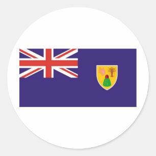 Turks and Caicos Island flag Classic Round Sticker