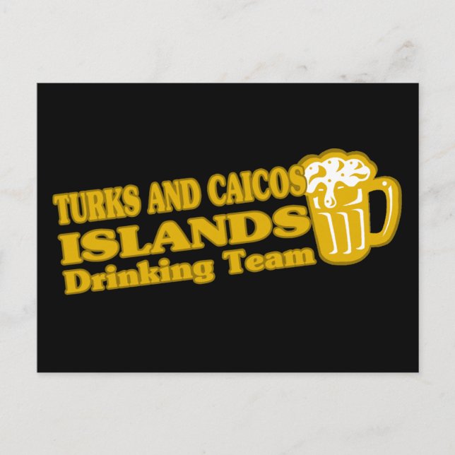 Turks and Caicos Islands Drinking Team Postcard (Front)