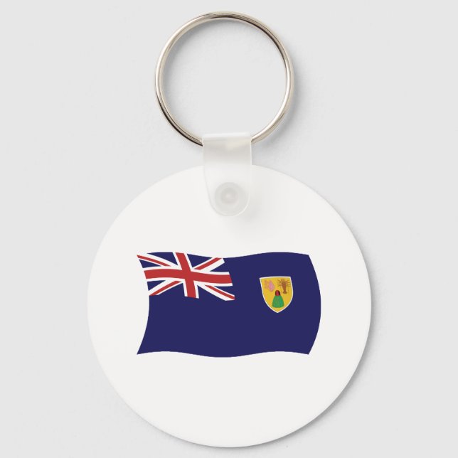 Turks And Caicos Islands Flag Keychain (Front)