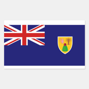 Turks and Caicos Islands Flag Rectangular Sticker