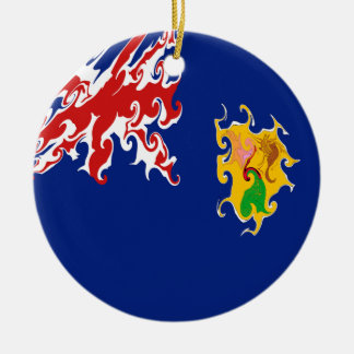 Turks and Caicos Islands Gnarly Flag Ceramic Tree Decoration
