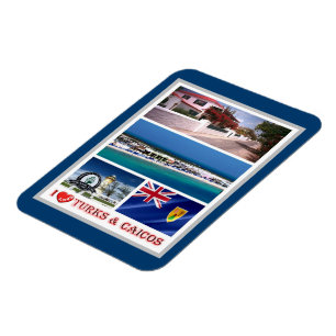 Turks and Caicos Islands - I Love - Magnet