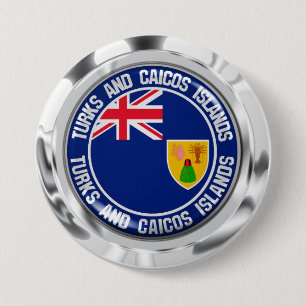 Turks and Caicos Islands Round Emblem 7.5 Cm Round Badge