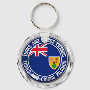 Turks and Caicos Islands Round Emblem Key Ring