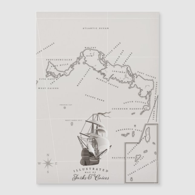 Turks and Caicos Map (Front)