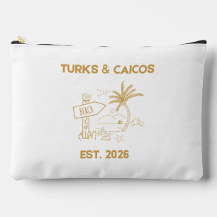 Turks and Caicos Vintage Beach Large Pouch