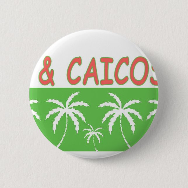 Turks & Caicos 6 Cm Round Badge (Front)