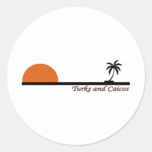 Turks & Caicos Classic Round Sticker (Front)