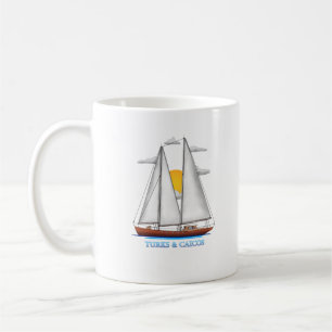 Turks & Caicos Coastal Nautical Sailing Sailor Coffee Mug