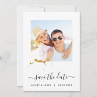 Turks & Caicos Map Photo Wedding Save the Date