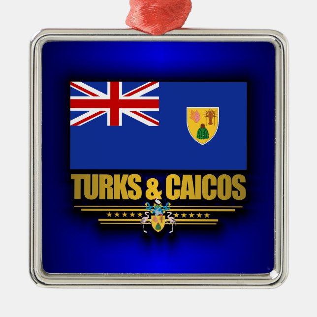 Turks & Caicos Pride Metal Tree Decoration (Front)