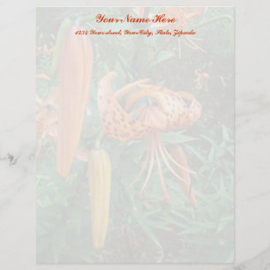 Turk's Cap Lily Wildflower Letterhead Design