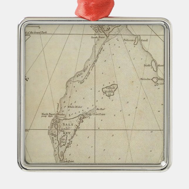 Turks Islands Metal Tree Decoration (Front)