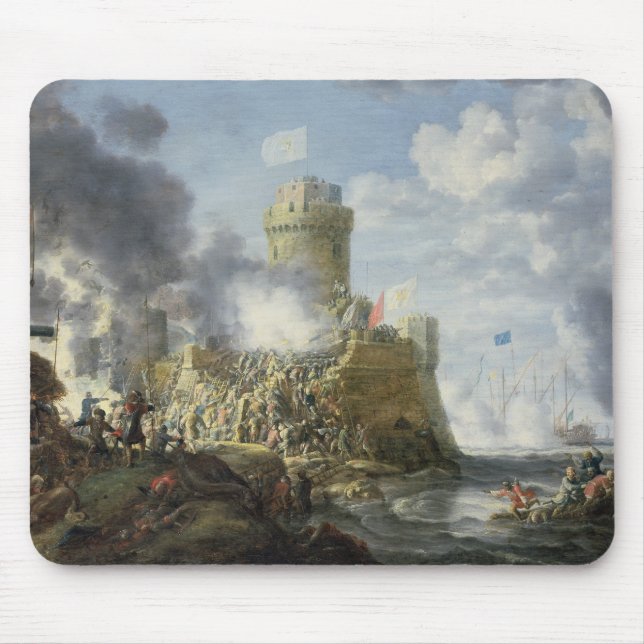 Turks Storming a Seaport, 1641 Mouse Mat (Front)