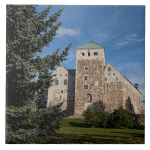 Turku, Finland, ancient Turun Linna Castle, a Tile