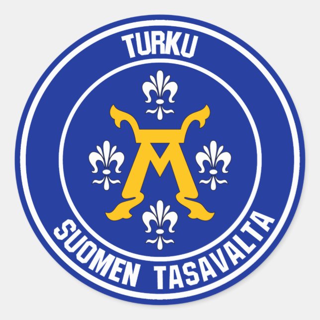 Turku Round Emblem Classic Round Sticker (Front)
