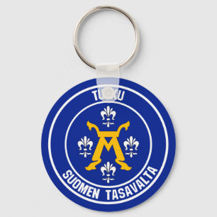 Turku Round Emblem Key Ring