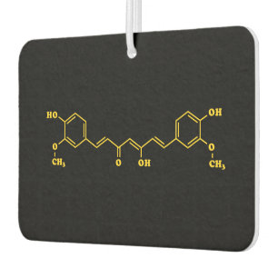 Turmeric Curcumin Molecular Chemical Formula Car Air Freshener