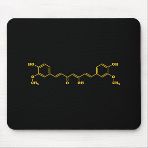 Turmeric Curcumin Molecular Chemical Formula Mouse Mat