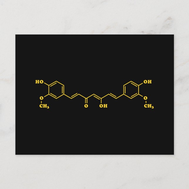 Turmeric Curcumin Molecular Chemical Formula Postcard (Front)
