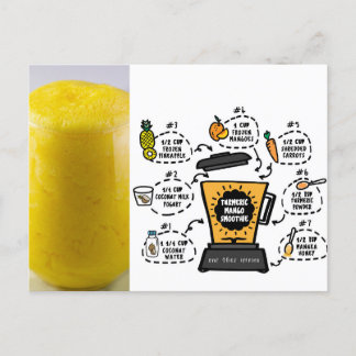Turmeric Mango Smoothie Recipe Postcard