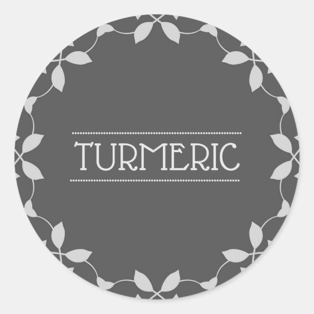 Turmeric Spice Jar Sticker Label (Front)