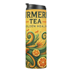 Turmeric Tea Design AI art Thermal Tumbler