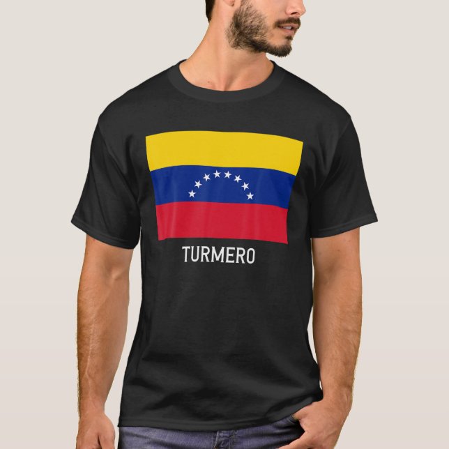 Turmero Venezuela Flag Emblem Escudo Bandera Crest T-Shirt (Front)